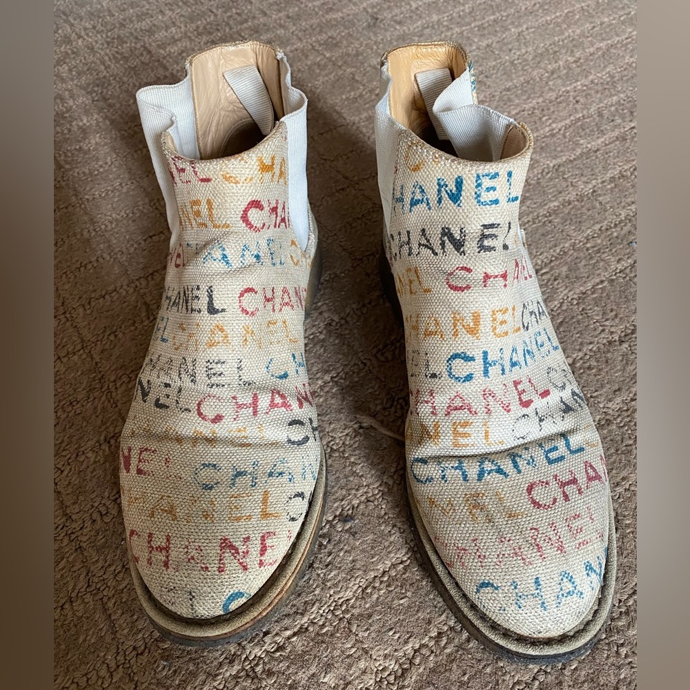 Authenticic Chanel Statement Ankle boots. Retails $1100